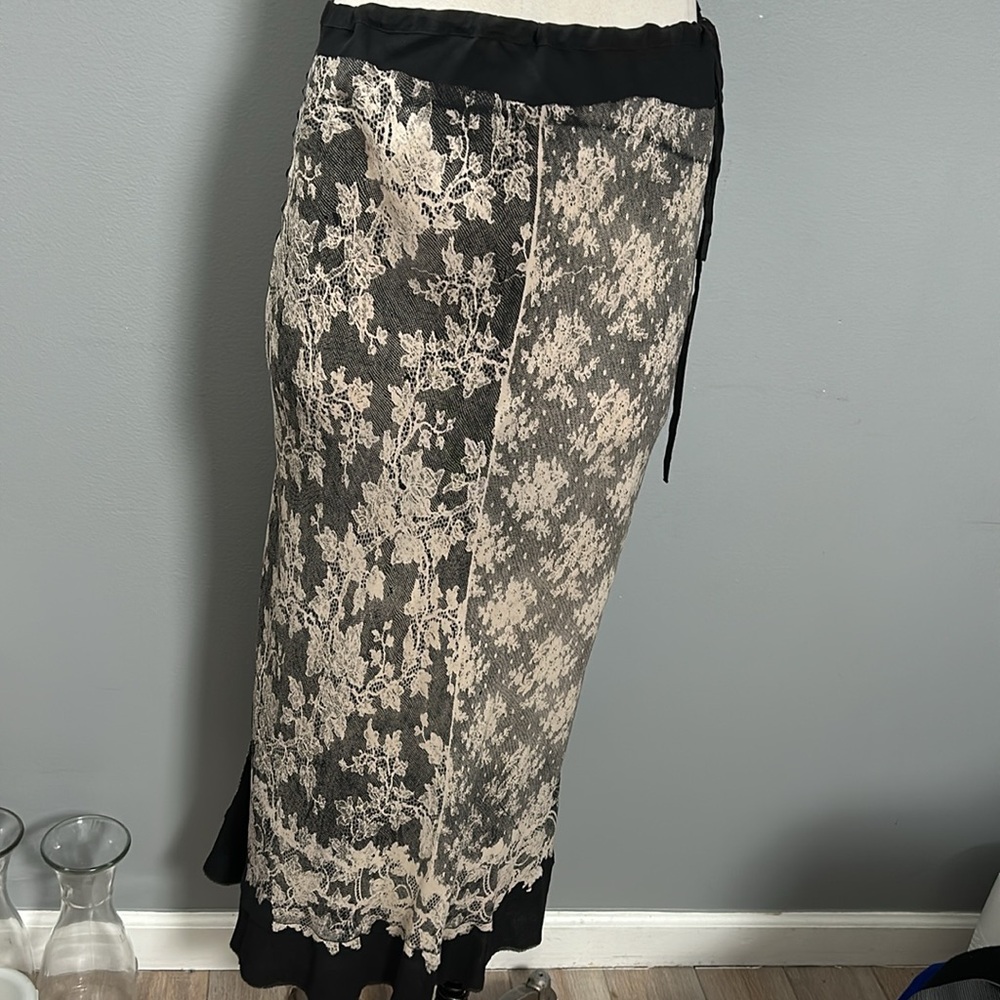 Silk JAGODA KURSA Hand Painted Maxi Soft Skirt size M, Made in France - Picture 11 of 16